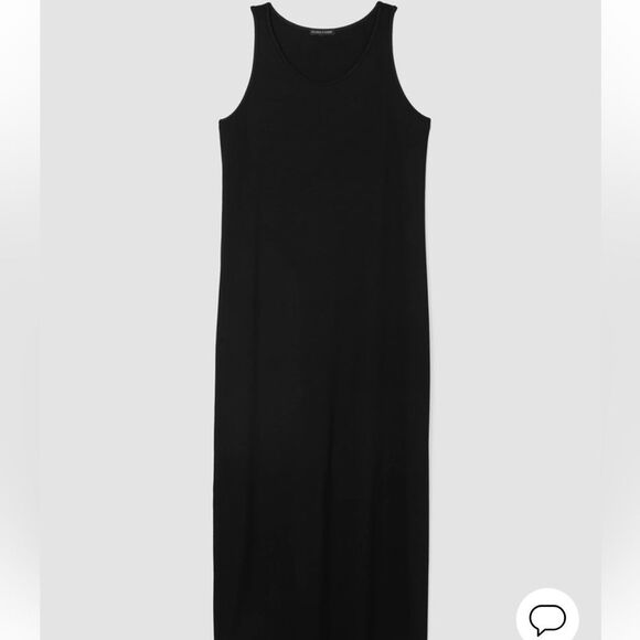 Eileen Fisher Women's Maxi Dress L Black Sleeveless Scoop Neck NWT $198 - Picture 7 of 9